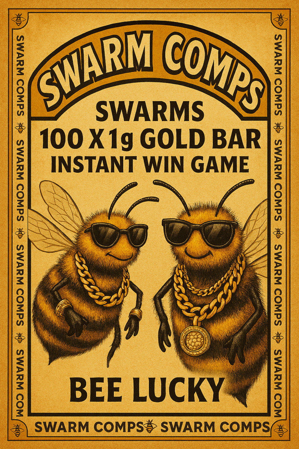 Swarm 100 x 1g Gold Bars Instant wins + £250 Cash END PRIZE